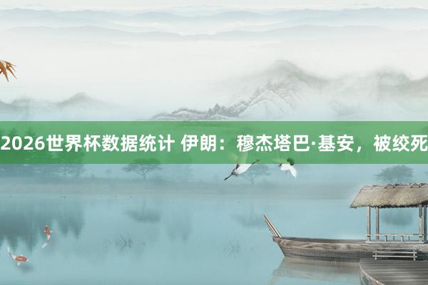 2026世界杯数据统计 伊朗：穆杰塔巴·基安，被绞死