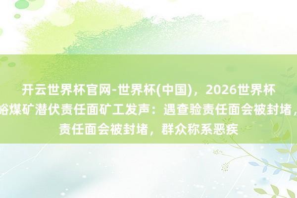 开云世界杯官网-世界杯(中国)，2026世界杯文字直播 贯注峪煤矿潜伏责任面矿工发声：遇查验责任面会被封堵，群众称系恶疾