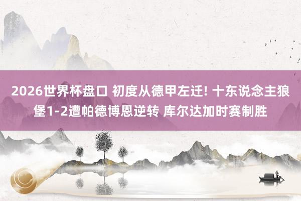 2026世界杯盘口 初度从德甲左迁! 十东说念主狼堡1-2遭帕德博恩逆转 库尔达加时赛制胜