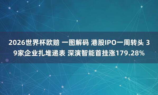2026世界杯欧赔 一图解码 港股IPO一周转头 39家企业扎堆递表 深演智能首挂涨179.28%