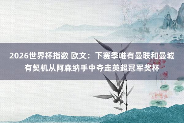 2026世界杯指数 欧文：下赛季唯有曼联和曼城有契机从阿森纳手中夺走英超冠军奖杯