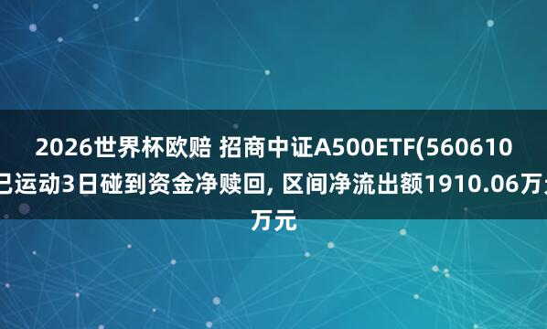 2026世界杯欧赔 招商中证A500ETF(560610)已运动3日碰到资金净赎回, 区间净流出额1910.06万元